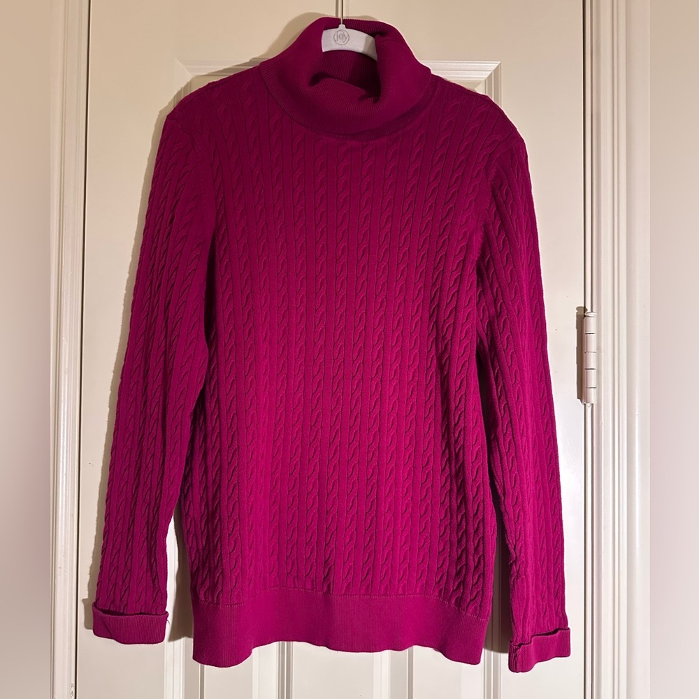 Talbots Dark Raspberry Turtleneck Sweater